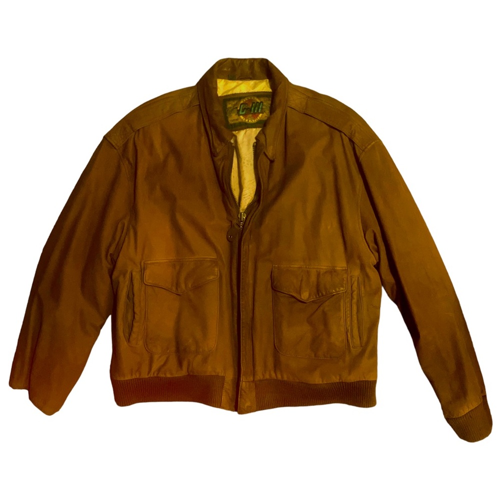 ⭐️ Vintage Global Identity G-III Leather Bomber